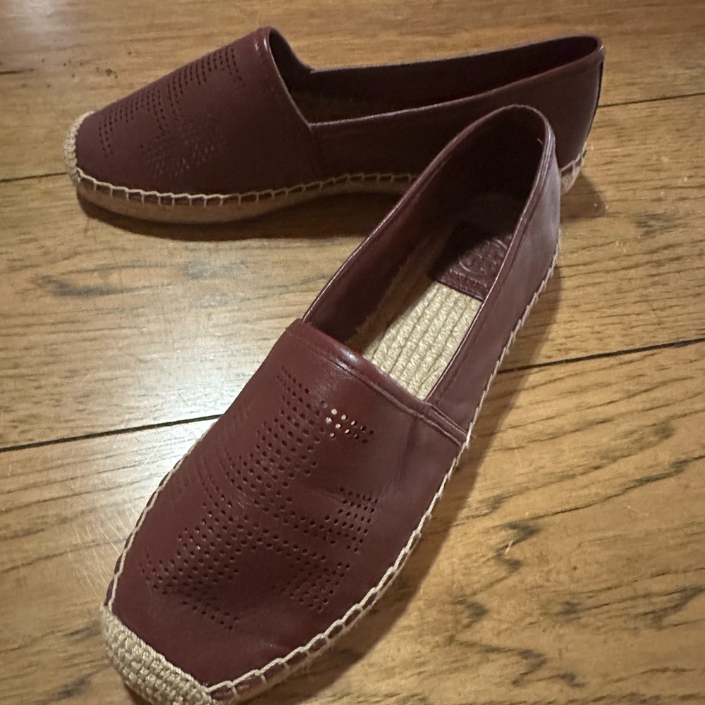 Tory Burch Maroon Espadrilles